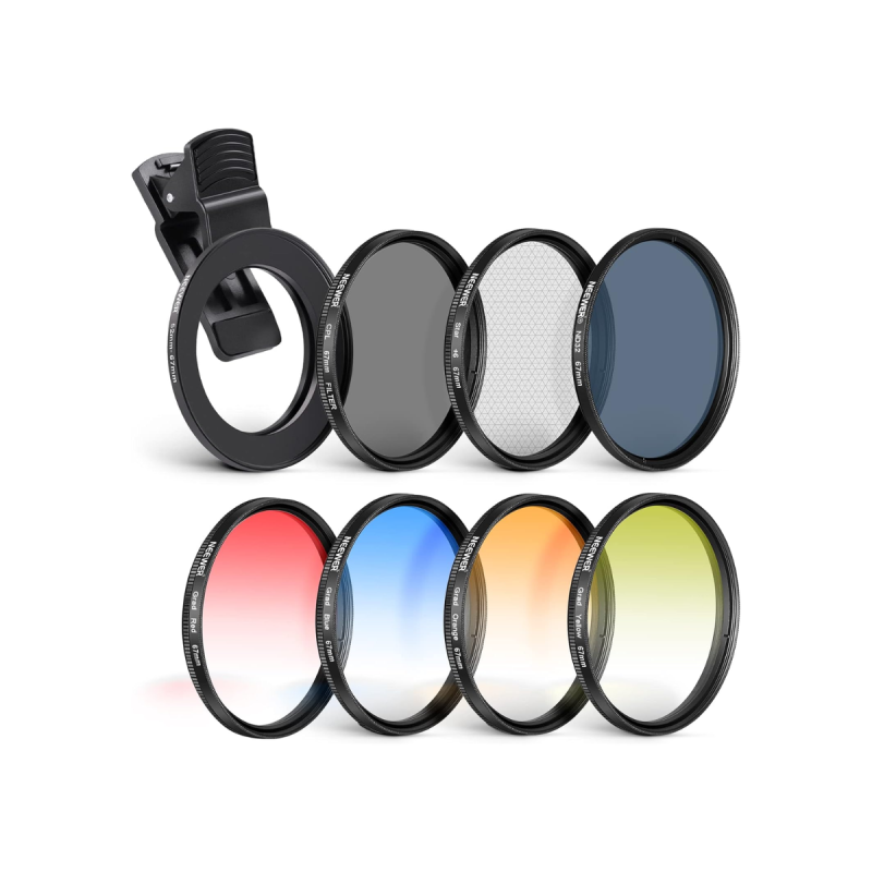 Neewer 67mm Cellphone Filter (Red/Orange/Yellow/Blue/Cpl/ND32/Star)
