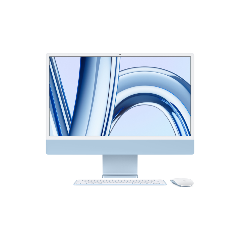 Apple iMac M3 8/10 (2023) 24" 8 Go 256 Go Bleu + pavé Num.