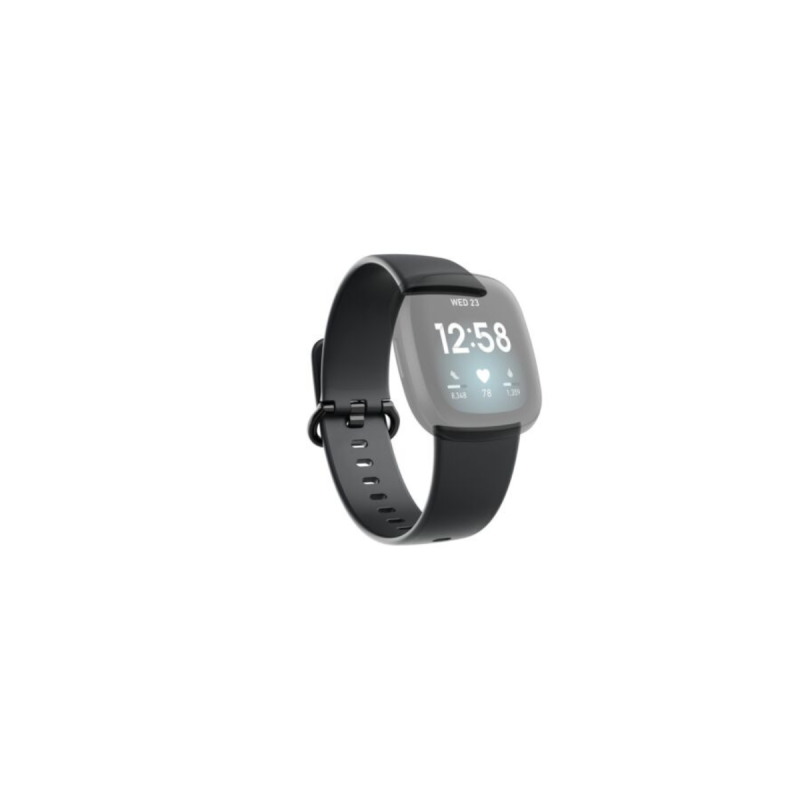 Hama Bracelet Tpu Fitbit Versa3/Sen Noir