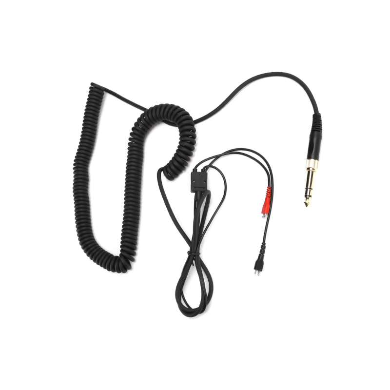 Sennheiser Câble spiralé 3m, jack droit 3,5 mm avec adaptateur 6,3 mm