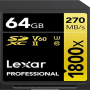 Lexar SD Pro Gold Series UHS-II 1800x 64GB V60 - 2PACK