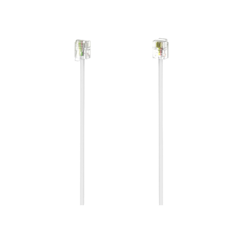 Hama Cable Rj11 Male/Male Blanc 3,00M