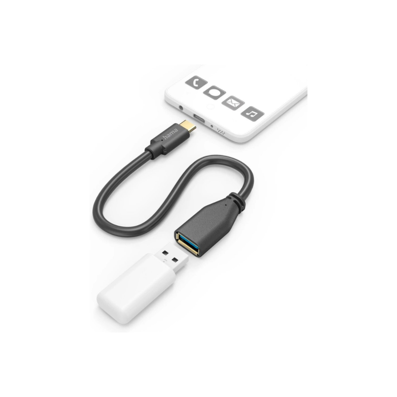 Hama Adap Usb 3.0 Usb-C M/Usb-C F 0,15M