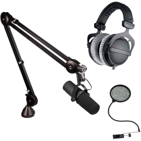 Micro SM7B + pied articulé PSA1 + casque DT770PRO + filtre anti-pop