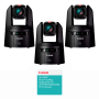 Canon Pack 3 Caméras PTZ 4K CR-N500B (Noir) + Auto tracking offert !