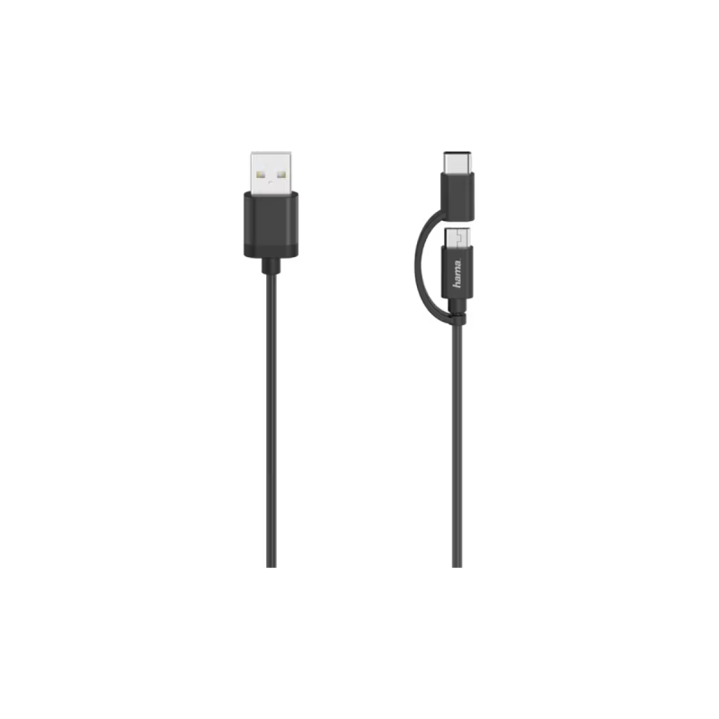Hama Cable Usb 2.0 A / C+µb Or Nr 0,75M