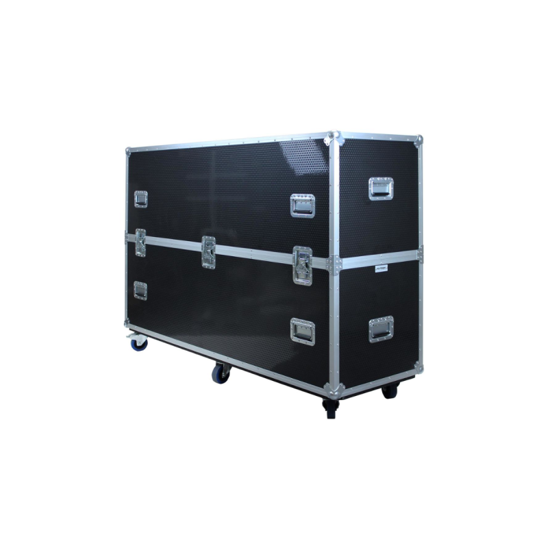 Kimex Flight case pour deux écrans TV 65"-75"