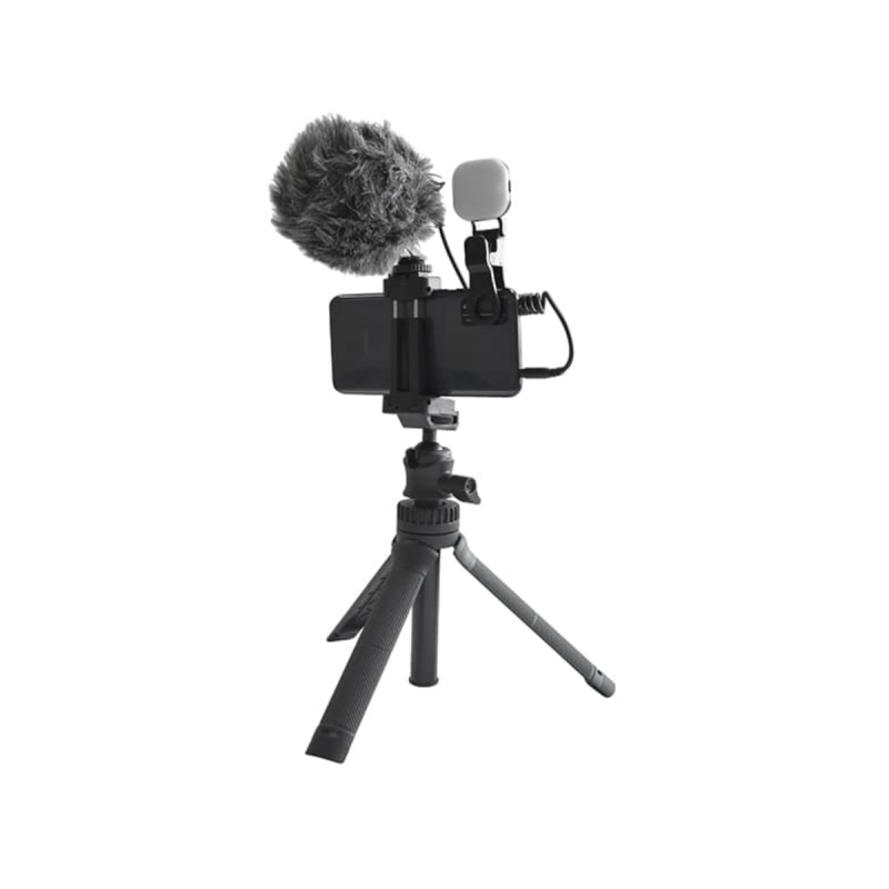 Ckmova Vlogging Bundle VCM5 Microphone, LED Light & Extendable Tripod