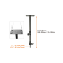 E-IMAGE 2 sections ceiling mount light stand 100cm