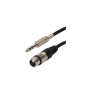 Cordon XLR 3b F / Jack 6.35 M mono - noir - 5 m