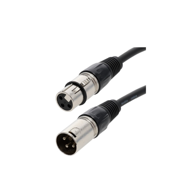 Cordon XLR 3b M / XLR 3b F - noir - 5 m