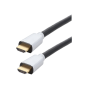 Cordon HDMI PREMIUM A M/M 8K Conn. or prises métal gaine noire 3m