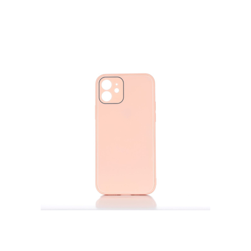 WE Coque de protection GLASS APPLE IPHONE 12 Rose poudré