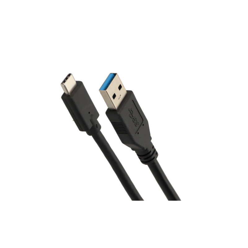 Cordon USB 3.2 gen 1 - A M/ C M - 3A - noir - 0,2 m