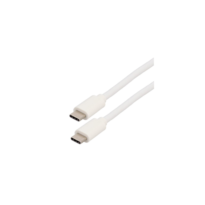 Cordon USB C 3.2 Gen1 - C M/M 3A - blanc - 1m