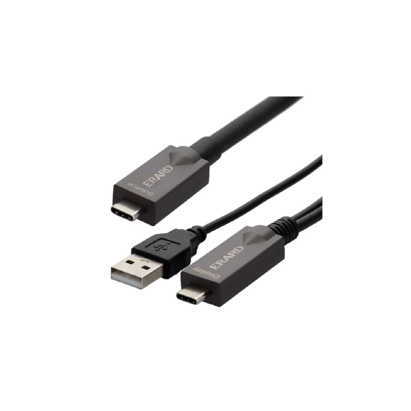 Cordon AOC USB C M/M  data + vidéo 8K/60ips prises métal OR 30 m