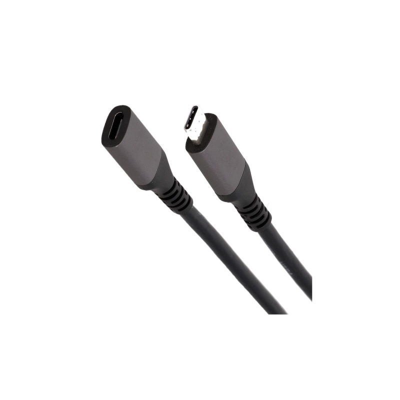 Cordon USB 3.2 GEN 2 CM/ CF 5A 100W Fonction E-Mark- noir 2 m