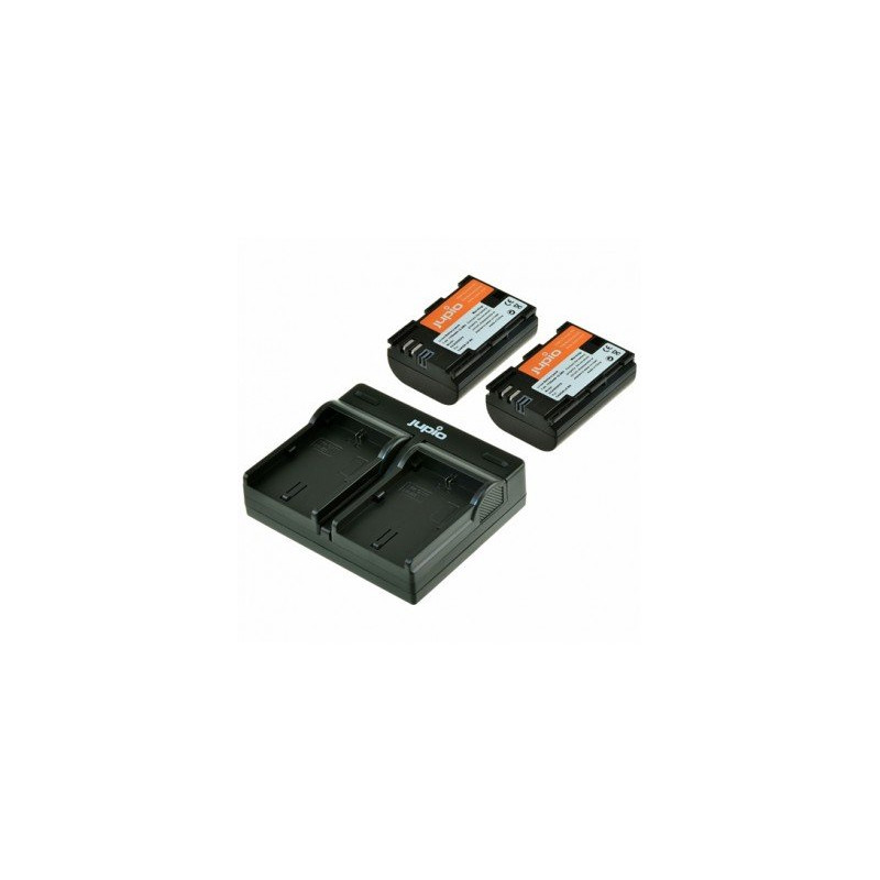 Jupio Value Pack 2x Batterie LP-E6 1700mAh + Chargeur