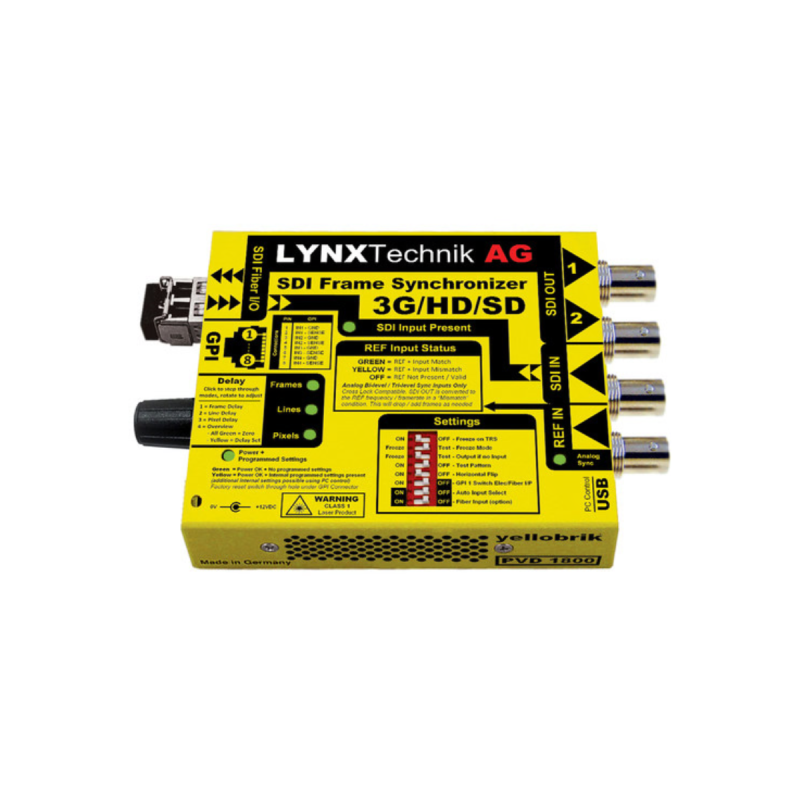 Lynx Synchroniseur de trames 3G/HD/SD-SDI avec E/S fibre en option