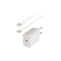 KIT chargeur mural USB C 18 W+ Cordon USB C M/M - blanc - 1m