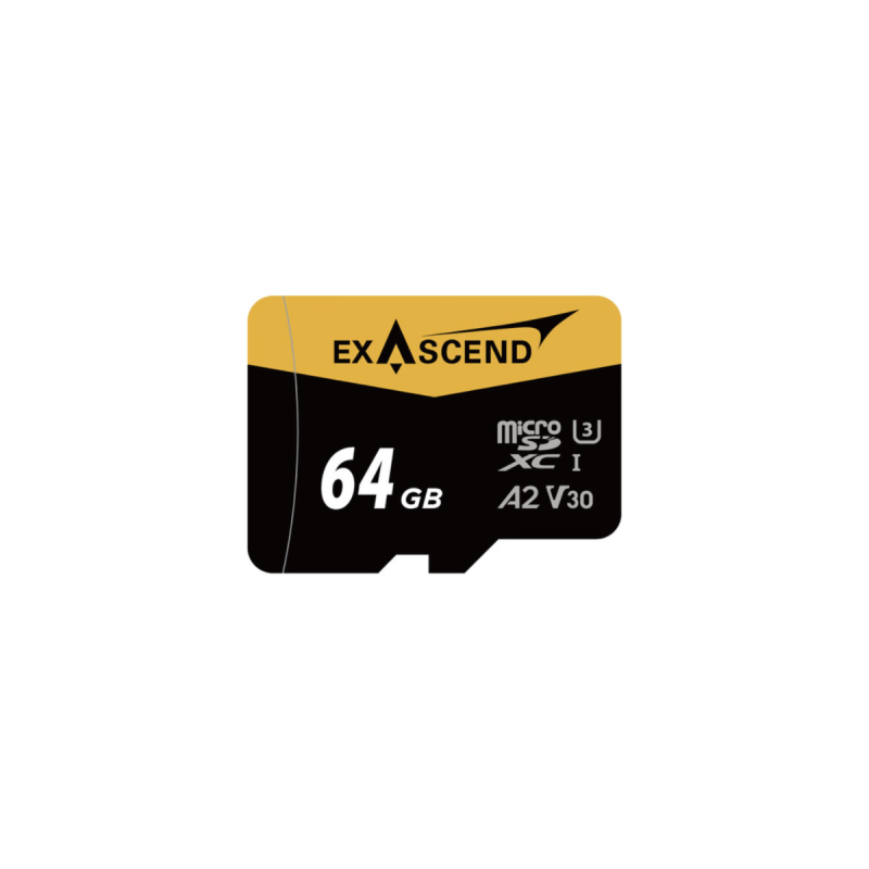 Exascend microSD UHS-I V30 64Go 3D TLC + adapter