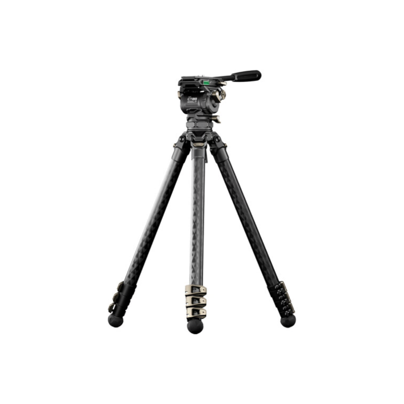 Tilta Trépied carbone 3 sections Tête fluide cinema 75mm Gris