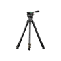 Tilta Trépied carbone 3 sections Tête fluide cinema 75mm Gris
