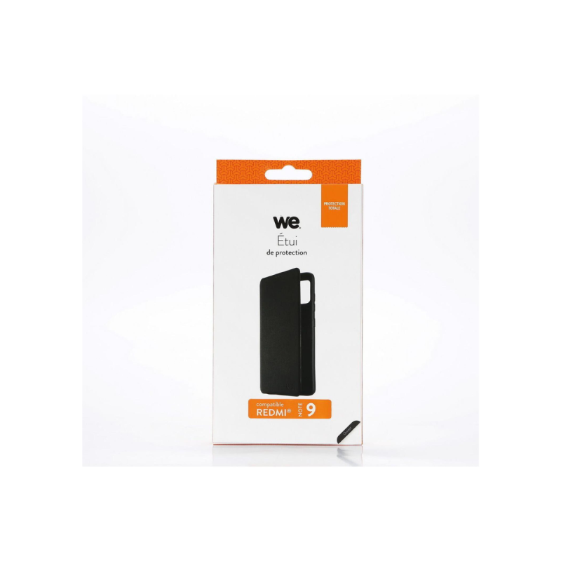 WE Etui folio CLASSIQUE XIAOMI REDMI NOTE 9 Noir
