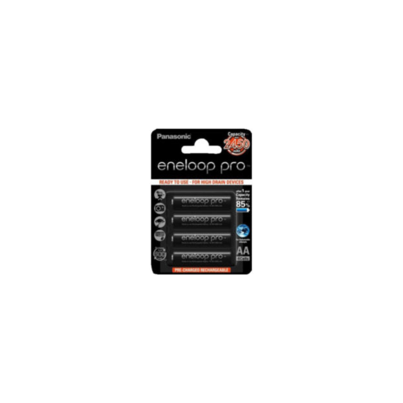 PANASONIC ENELOOP PRO Blister 4 Piles Rechargeables AA NiMh 2500mAh