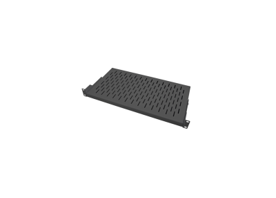 ONEXPER Etagère ajourée 19" 2 pts Prof. 400mm Charge 30 Kg Noir 1U