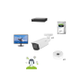 NEKLAN Kit DAHUA 4 cam. tubes supports NVR HDD 2To Moniteur 22