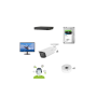NEKLAN Kit DAHUA 8 cam. dômes supports NVR HDD 4To Moniteur 22