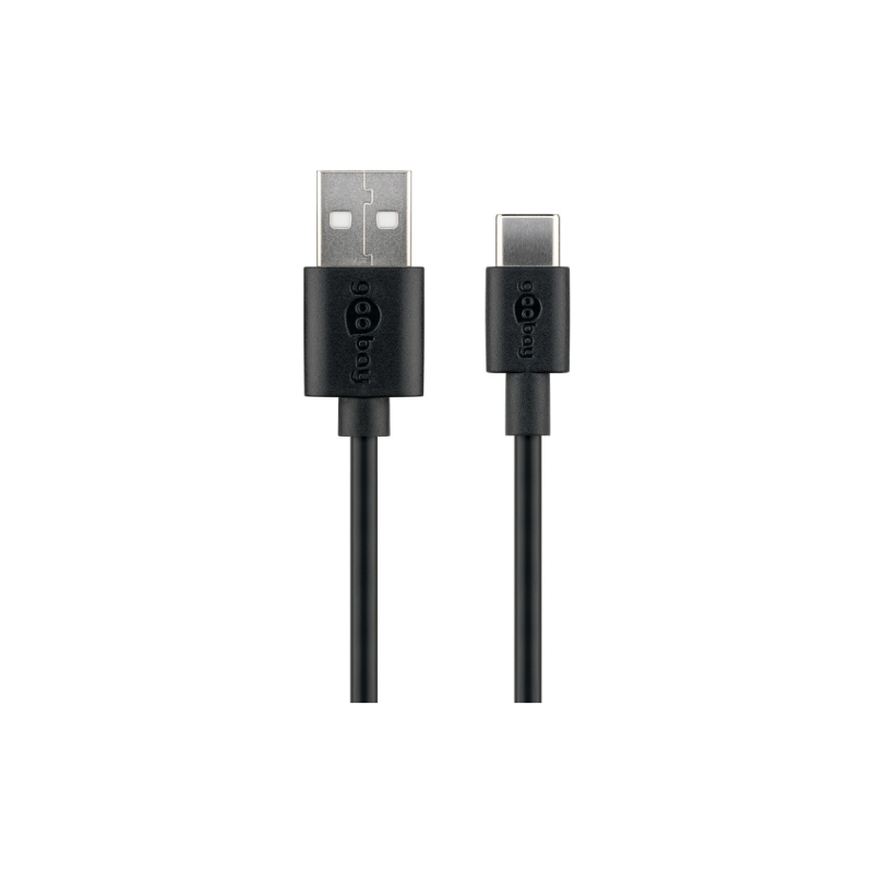 Goobay Câble de Charge et de Synchronisation USB-A   USB-C™ noir/2m