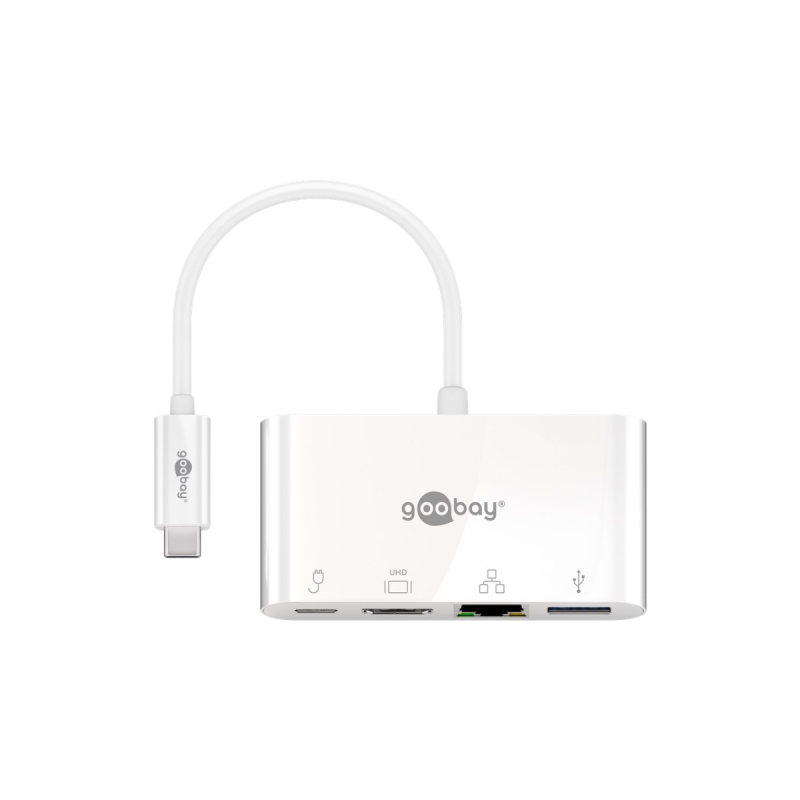 Goobay Adaptateur USB-C multiport HDMI™, Ethernet et USB-A 3.0