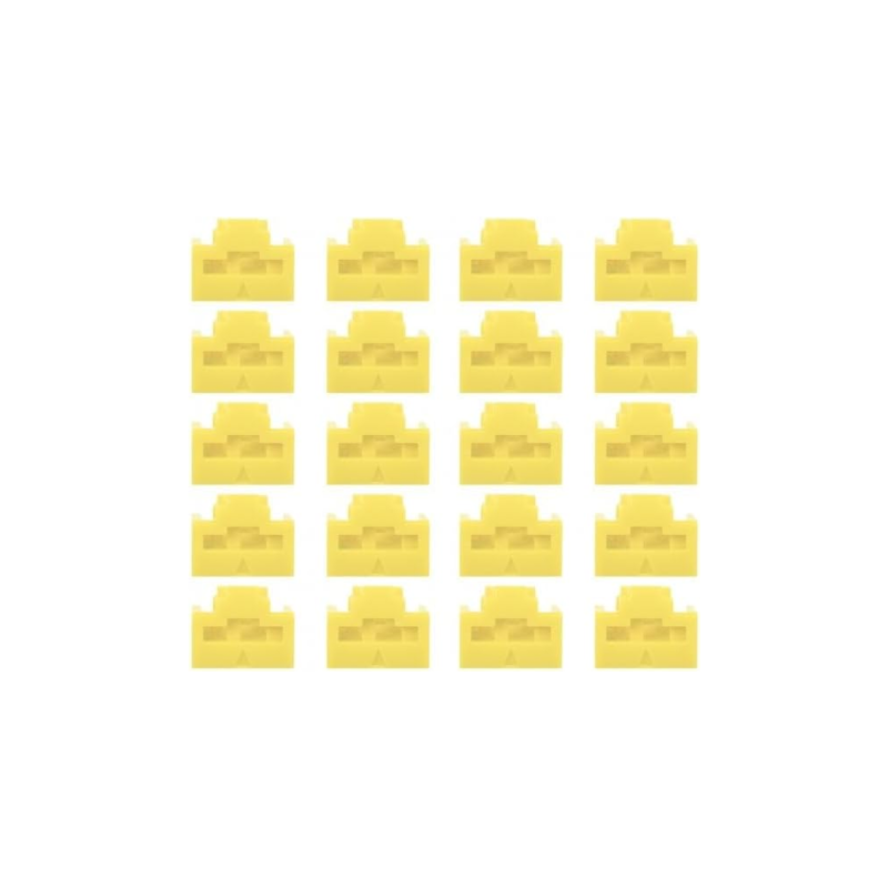 Lindy Bloqueurs de port RJ-45 (sans clé) - Pack de 20, Jaune