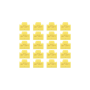 Lindy Bloqueurs de port RJ-45 (sans clé) - Pack de 20, Jaune
