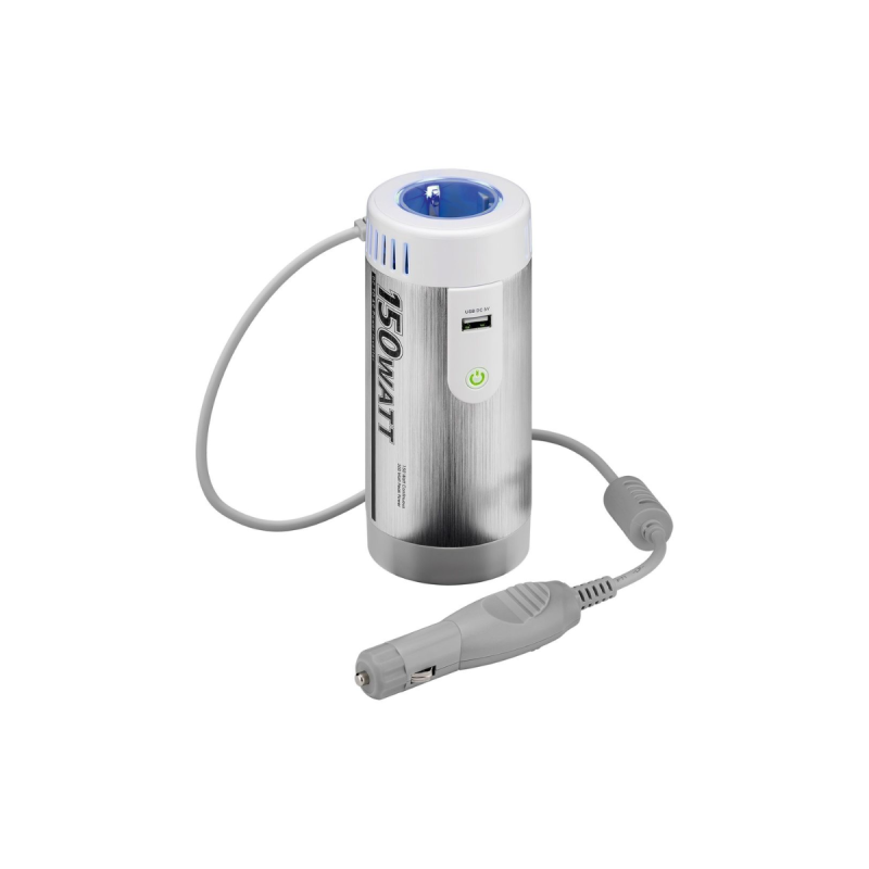 Goobay Convertisseur tension pour Véhicules DC/AC (12V-230V/150W) USB