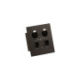Muxlab Dante 2-channel XLR wall-plate, black or white