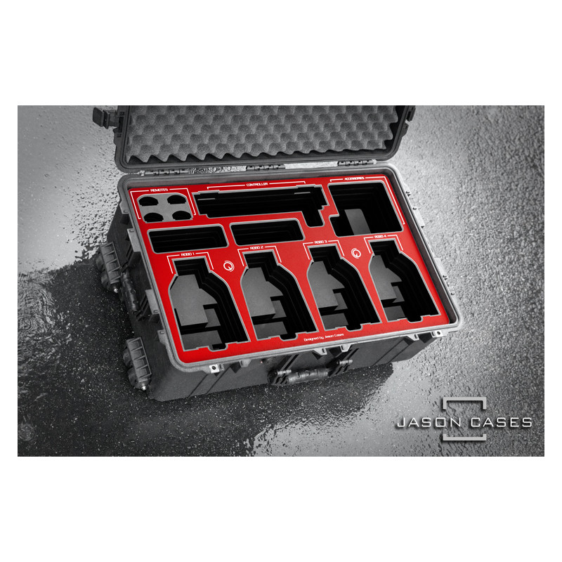 Jason Cases Valise pour 4 caméras PTZ Canon CR-N300 et pupitre IP100