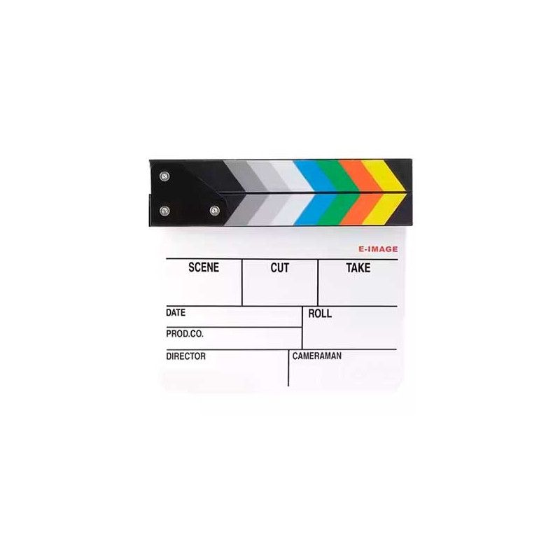 E-Image ECB-06 Clap Cinéma Professionnel Blanc & Multicolore (Small)