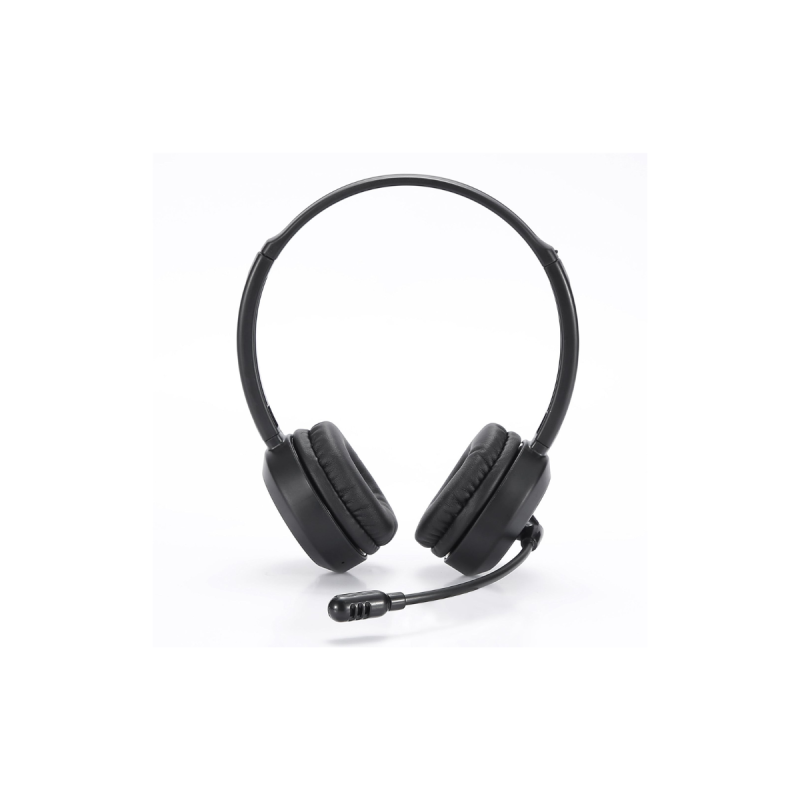 WE Casque micro Bluetooth ou Câble jack 3.5mm micro pivotant noir