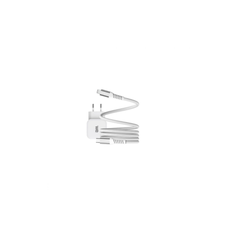 WE Bundle chargeur 1 port USB-C 20W + Câble USB-C/Lightning blanc