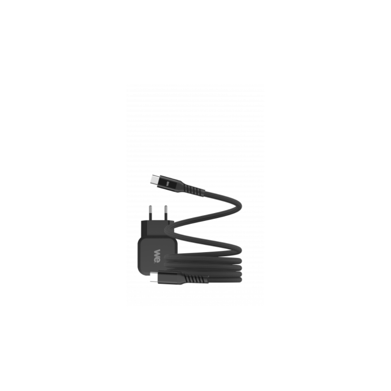 WE Bundle chargeur 1 port USB-C 20W + Câble USB-C/USB-C noir
