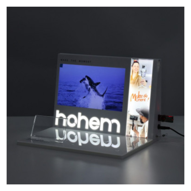 Hohem Display white acrylic with 10" screen