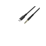 WE Câble USB-C/Jack M le 1.20m Nylon tressé noir