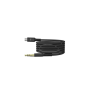 WE Câble USB-C/Jack M le 1.20m Nylon tressé noir