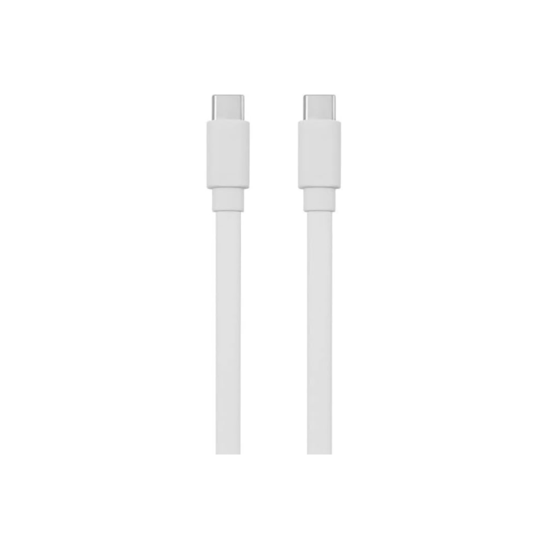 WE Câble USB-C /USB-C plat 1 m Charge 60W (3A/20V) USB 2.0 blanc