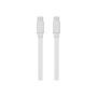 WE Câble USB-C /USB-C plat 1 m Charge 60W (3A/20V) USB 2.0 blanc
