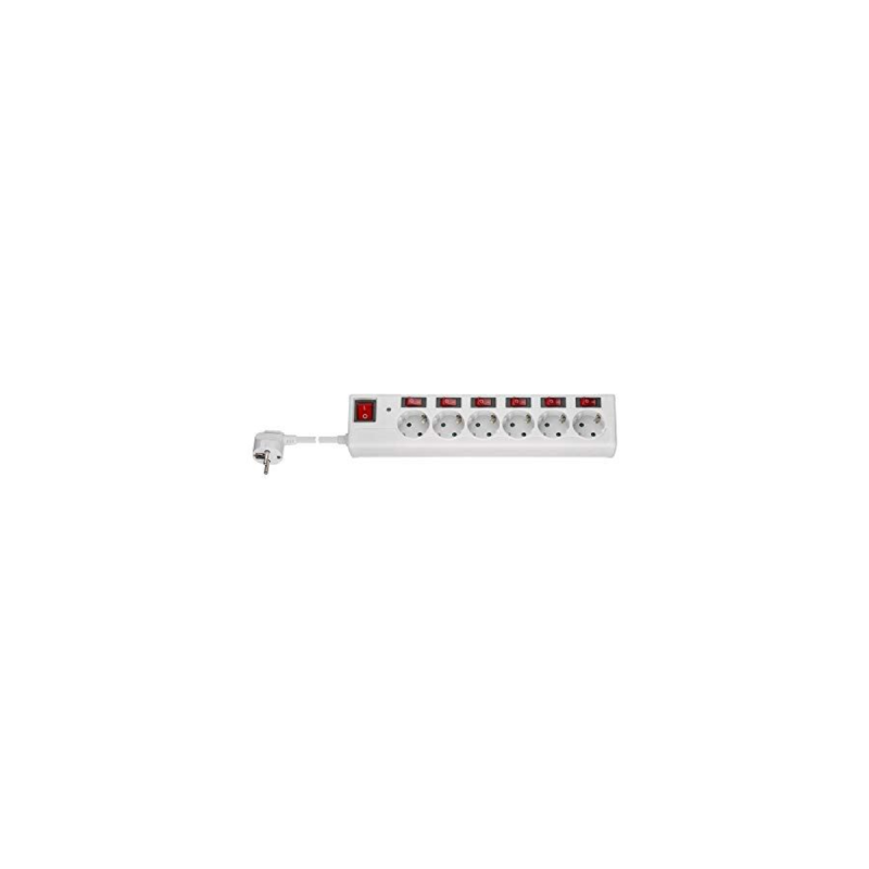 Goobay Bloc 6 Prises Protection Surcharge et Interrupteur 1,5m