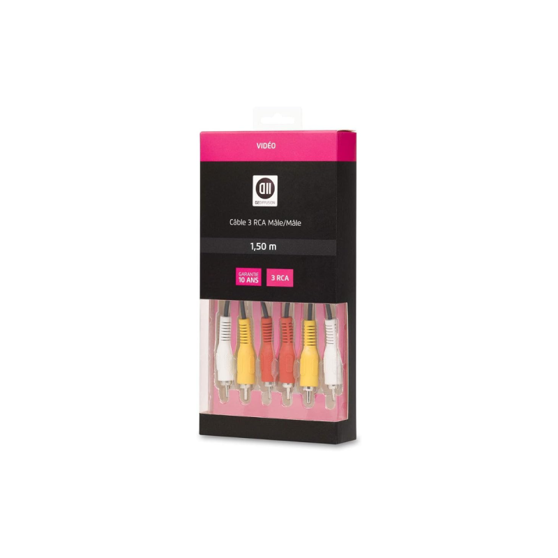 D2 DIFFUSION câble 3RCA m le/3RCA m le 1m50